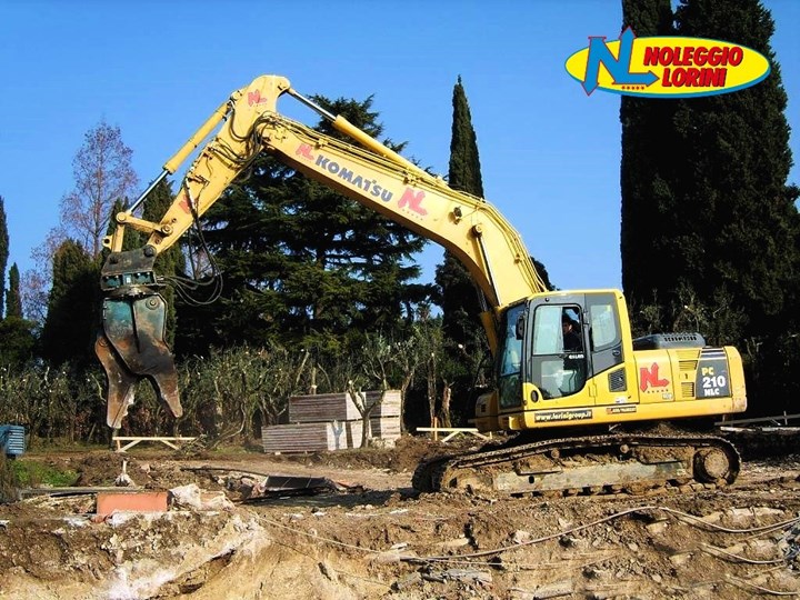 pinza demolitrice idraulica escavatore noleggio lorini