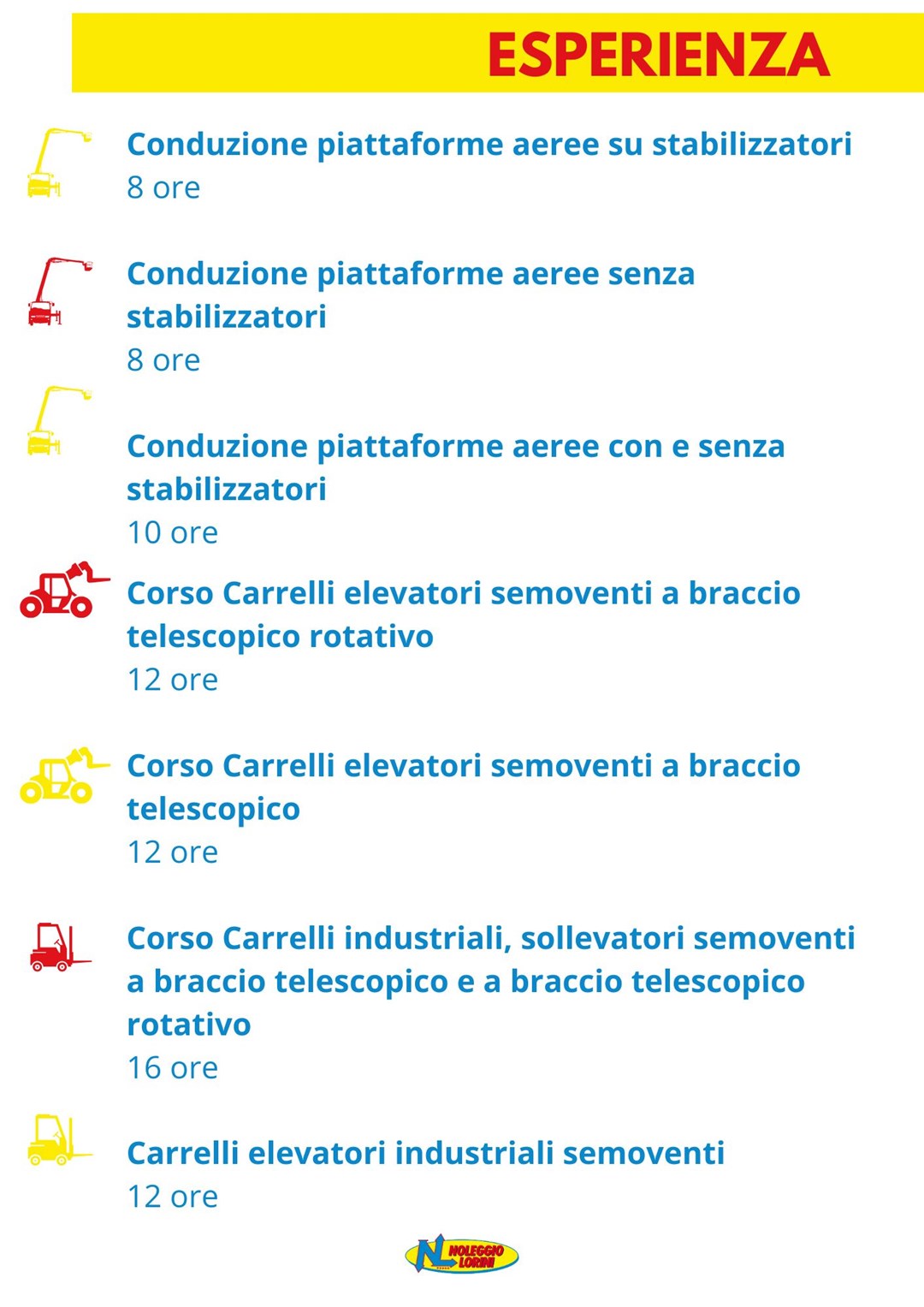FORMAZIONE SICUREZZA NOLEGGIO LORINI