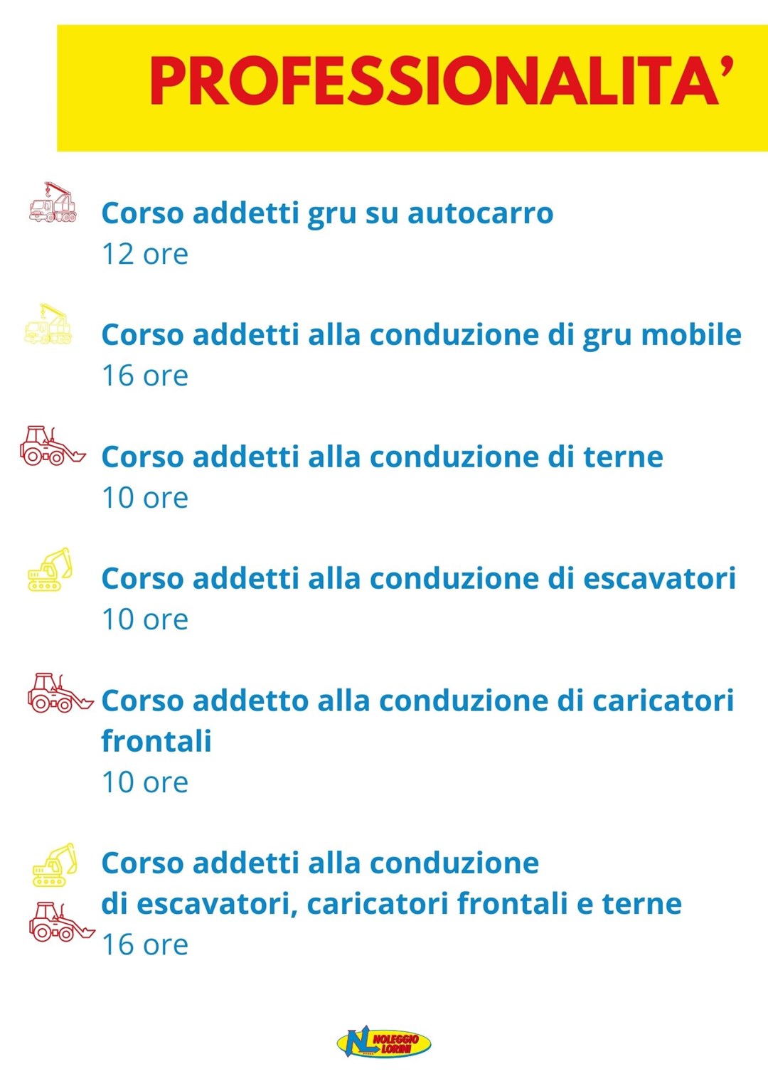 FORMAZIONE SICUREZZA NOLEGGIO LORINI