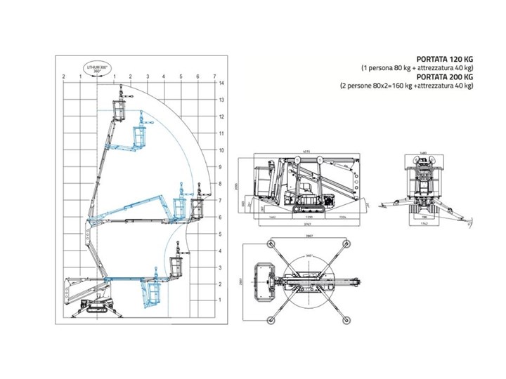 Piattaforma aerea a ragno hinowa 14.70 Noleggio Lorini