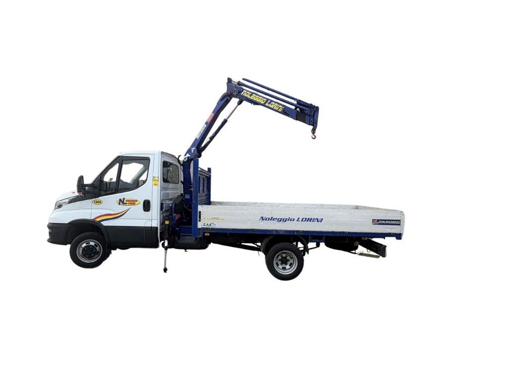 Cassone ribaltabile con gru